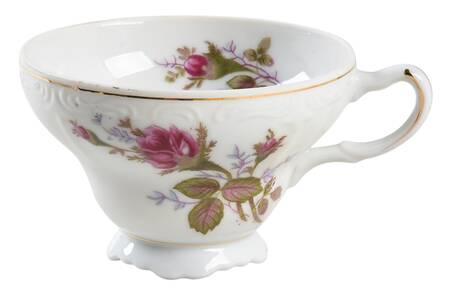 Pompadour Rose (Gold Trim) Footed Cup