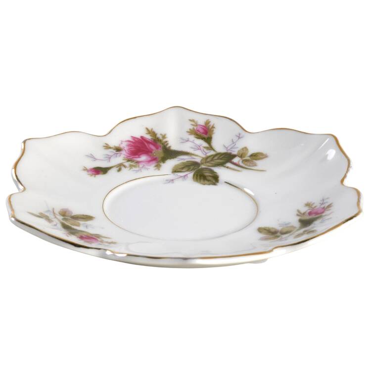 Pompadour Rose (Gold Trim) Underplate for Jam/Jelly