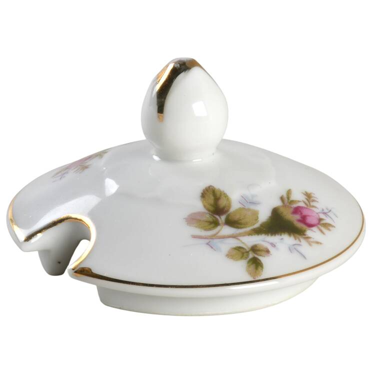 Pompadour Rose (Gold Trim) Lid for Jam/Jelly