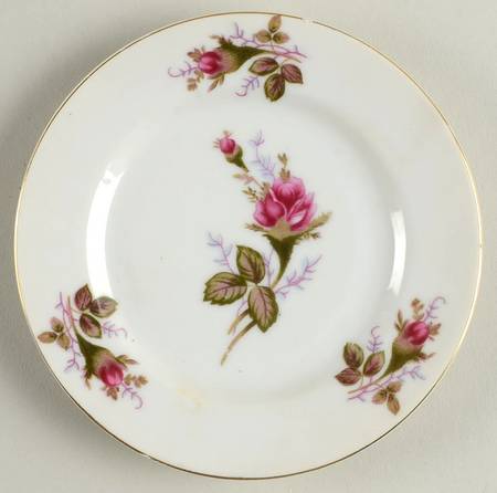 Pompadour Rose (Gold Trim) Underplate for Jam/Jelly