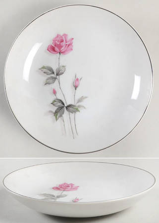 Royal Rose (Platinum Trim) Coupe Soup Bowl