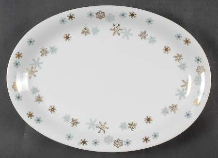 Snow Star 12" Oval Serving Platter