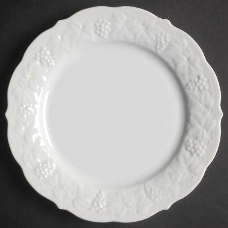 White Champagne Luncheon Plate
