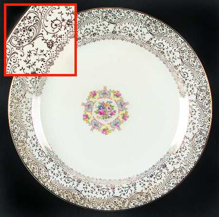 Parisian Center Dinner Plate