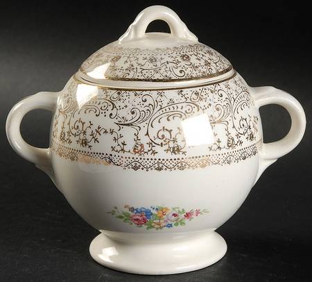 Parisian Center Sugar Bowl & Lid