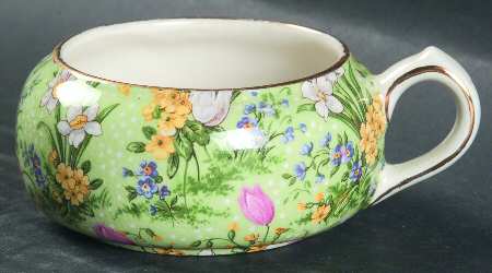 Green Tulip Stacking Mini Open Sugar Bowl