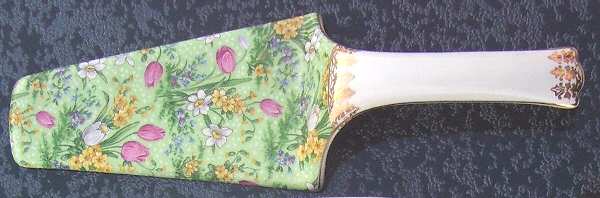 Green Tulip Pie & Cake Server with Stainless Blade