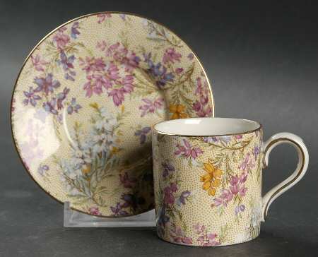 Heather Flat Demitasse Cup & Saucer Set by Lord Nelson
