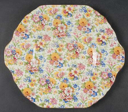 Marigold Square Handled Cake Plate
