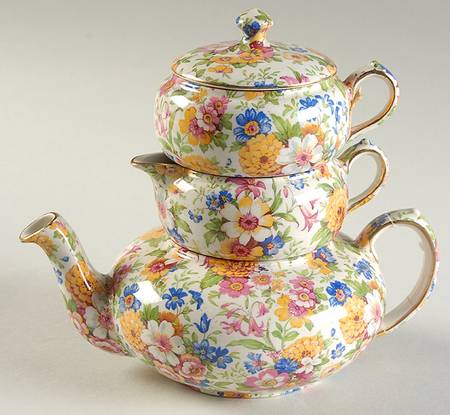 Marigold Mini Teapot Stacking Set (Creamer, Sugar)