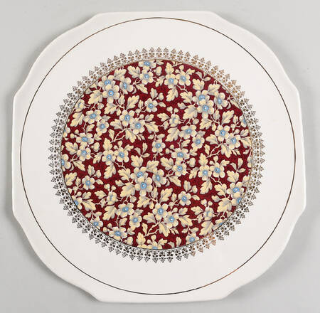 Royal Brocade Octagonal Cake Plate