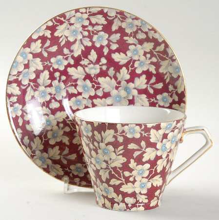 Royal Brocade Flat Cup & Saucer Set by Lord Nelson