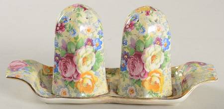 Rose Time (3 Pc) Salt & Pepper Tray Set