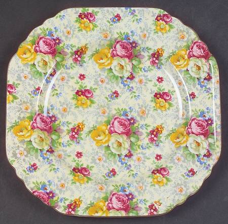 Rose Time Square Salad Plate