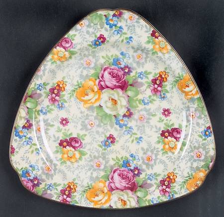 Rose Time Triangular Bread & Butter Plate