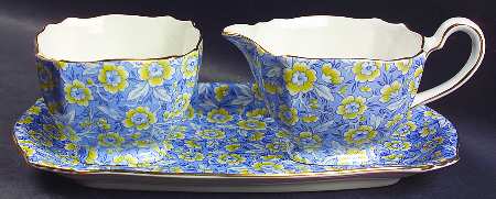Skylark Creamer & Open Sugar with Tray