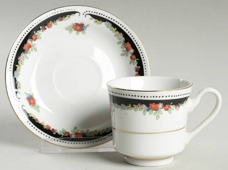 Bennington Footed Demitasse Cup & Saucer Set