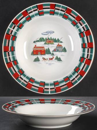 Christmas At Home Rim Soup Bowl