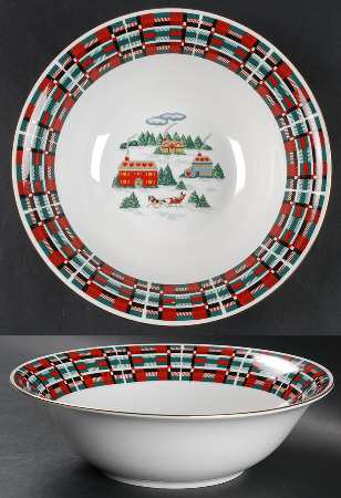 Christmas At Home 9" Round Vegetable Bowl