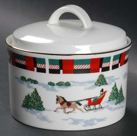 Christmas At Home Sugar Bowl & Lid