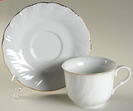 Golden Pearl Flat Cup & Saucer Set
