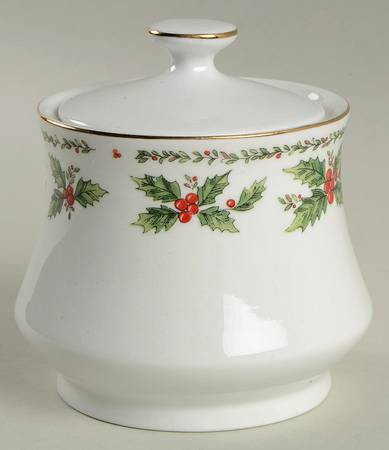 Holly Lane Sugar Bowl & Lid