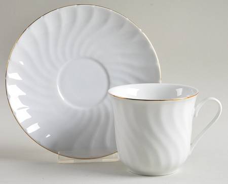 Imperial Gold Flat Cup & Saucer Set