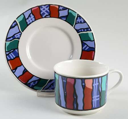 Texture Flat Cup & Saucer Set