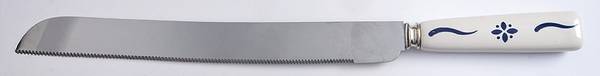 Woven Traditions Classic Blue Cake Knife/Server with Stainless Blade