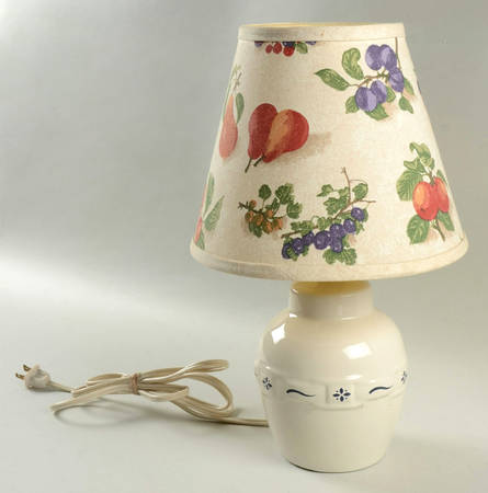Woven Traditions Classic Blue 15" Electric Lamp & Shade