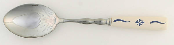 Woven Traditions Classic Blue Pasta Serving Spoon