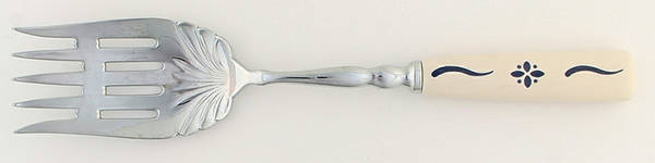 Woven Traditions Classic Blue Pasta Serving Fork