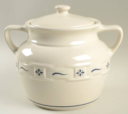 Woven Traditions Classic Blue Cookie Jar & Lid