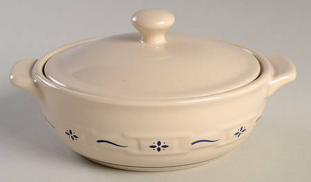 Woven Traditions Classic Blue 1.50 Pt Round Covered Casserole