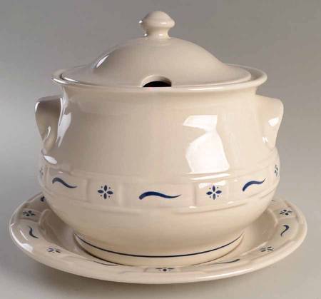 Woven Traditions Classic Blue Tureen & Lid w/Underplate