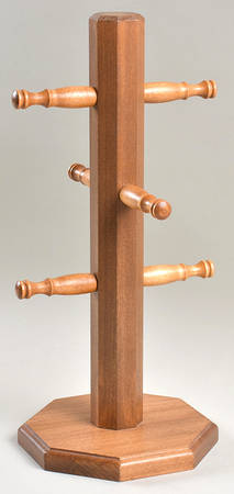 Woven Traditions Classic Blue Wood Mug Tree