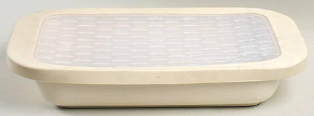 Woven Traditions Classic Blue 15" Rectangular Baker & Plastic Lid (RB15 & R15PL1)