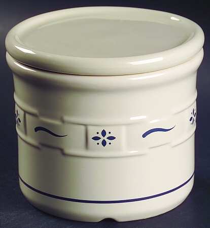 Woven Traditions Classic Blue 1 Pint Crock with Coaster Lid