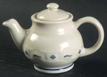 Woven Traditions Classic Blue Miniature Teapot & Lid