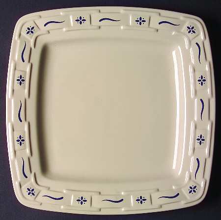Woven Traditions Classic Blue Square Dinner Plate