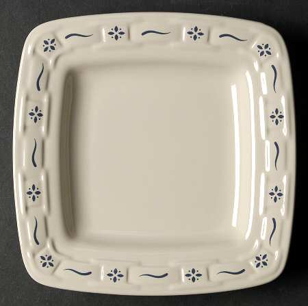 Woven Traditions Classic Blue Square Bread & Butter Plate