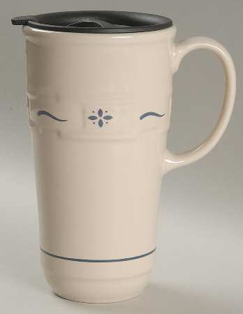 Woven Traditions Classic Blue Travel Mug & Plastic Lid
