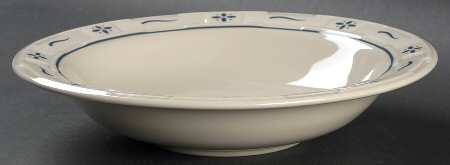 Woven Traditions Classic Blue 9" Individual Pasta Bowl