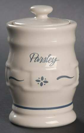 Woven Traditions Classic Blue Parsley Spice Jar & Lid
