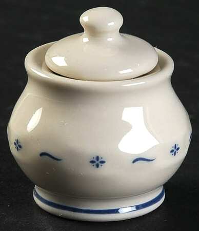 Woven Traditions Classic Blue Miniature Sugar Bowl-Lid