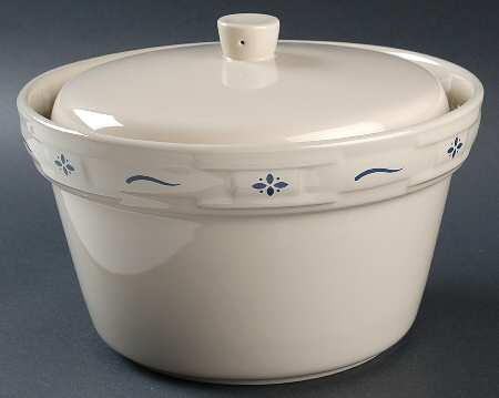 Woven Traditions Classic Blue 2 Qt Round Covered Casserole