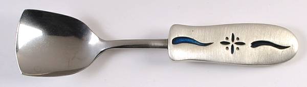 Woven Traditions Classic Blue Sugar Spoon-All Stainless