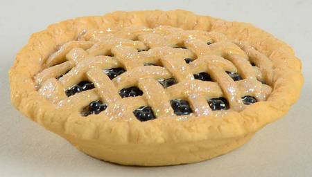 Woven Traditions Classic Blue Resin Miniature Pie