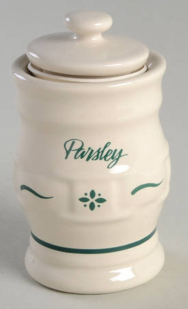 Woven Traditions Heritage Green Spice Jar Set Individual Jar & Lid