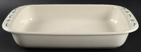 Woven Traditions Heritage Green 16" Rectangular Baker